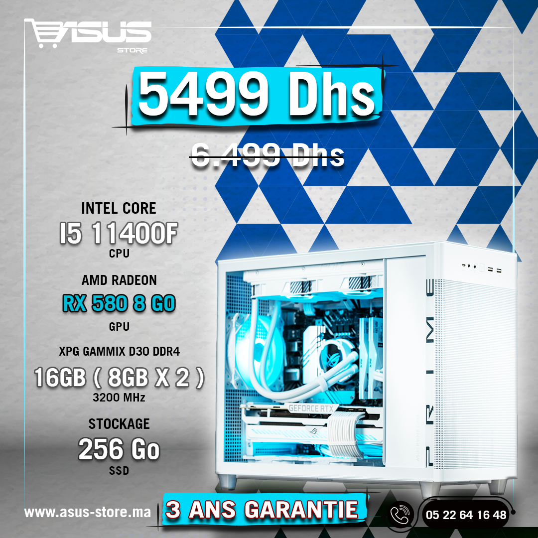 PC GAMER INTEL CORE i5 11400F-RTX 3060Ti – Asus Store Maroc - Setup Gamer &  Composant