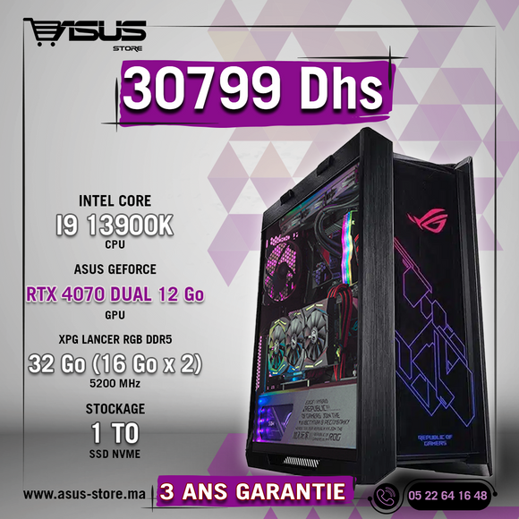 ASUS GeForce RTX 4070 Dual OC Edition 12GB - Pc gamer maroc
