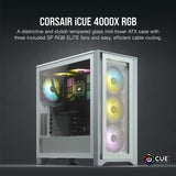 Corsair Boitier iCUE 4000X RGB Ref: CC-9011205-WW Blanc