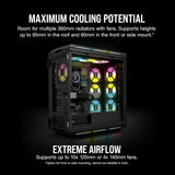 Corsair Boitier iCUE 5000T RGB Mid-Tower Ref: CC-9011230-WW Noir