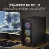 Corsair Boitier 3000D RGB Airflow Mid-Tower Ref: CC-9011255-WW Noir