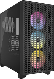 Corsair Boitier 3000D RGB Airflow Mid-Tower Ref: CC-9011255-WW Noir