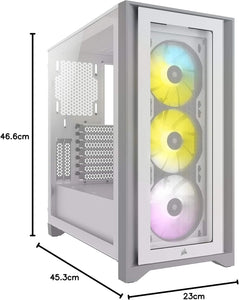 Corsair Boitier iCUE 4000X RGB Ref: CC-9011205-WW Blanc