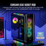 Corsair Boitier iCUE 5000T RGB Mid-Tower Ref: CC-9011230-WW Noir