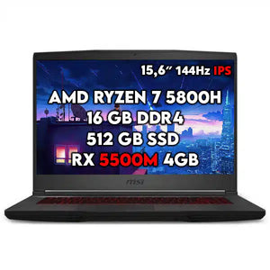 MSI BRAVO 15 B5DD-299XMA – Ryzen R7-5800H, RX 5500M, 16GB, 512GB