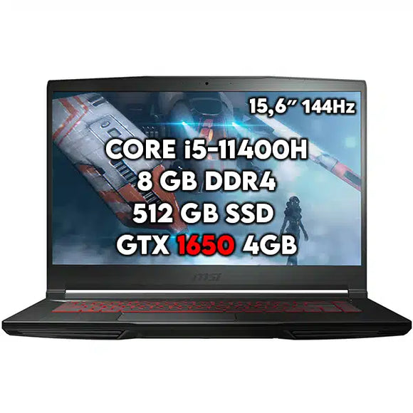 MSI GF63 11SC-658XMA - Core™ i5 11th, GTX 1650, 8GB, 512GB