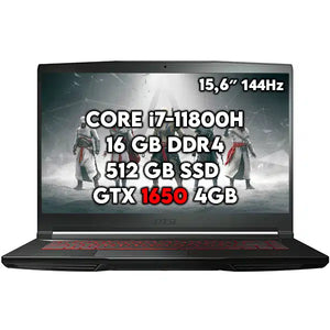 MSI GF63 11SC-659XMA - Core™ i7 11th, GTX 1650, 16GB, 512GB