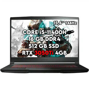 MSI GF63 Thin 11UD-1043XFR - Core™ i5 11th, RTX 3050Ti, 16GB, 512GB